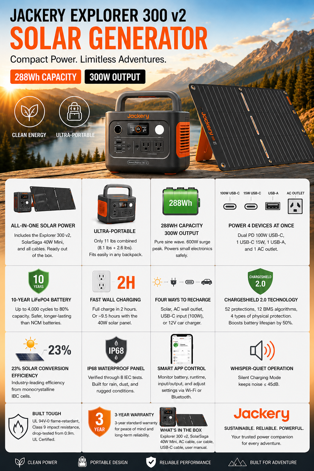 Jackery Solar Generator 300v2
