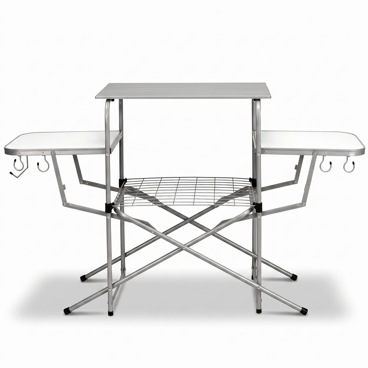 Foldable Camping Table Outdoor Kitchen Portable Grilling Stand Folding BBQ Table Chair