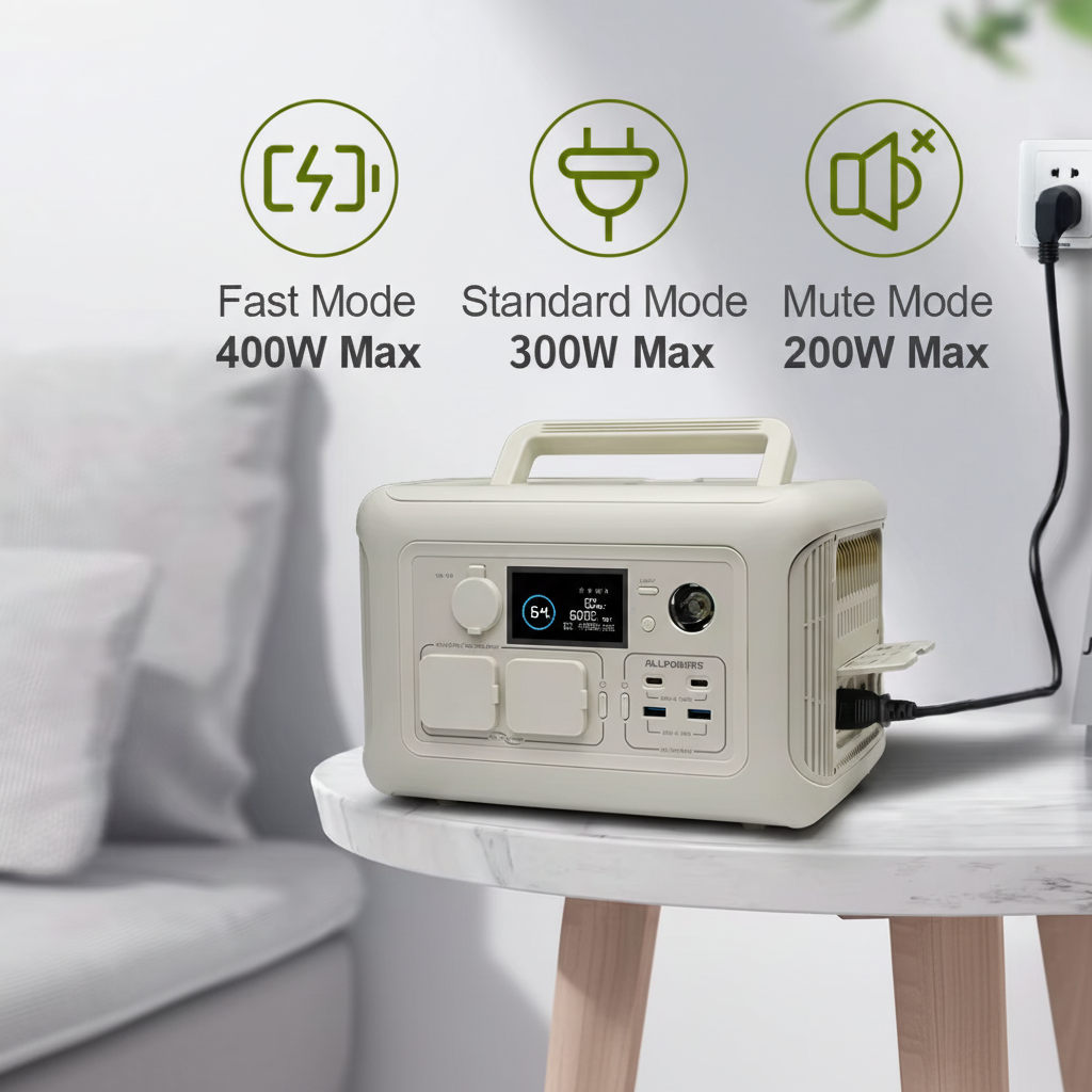 R600 Portable Power Station with Solar Panel 100W , 600W 299Wh Lifepo4 Solar Generator UPS Battery Backup MPPT for RV