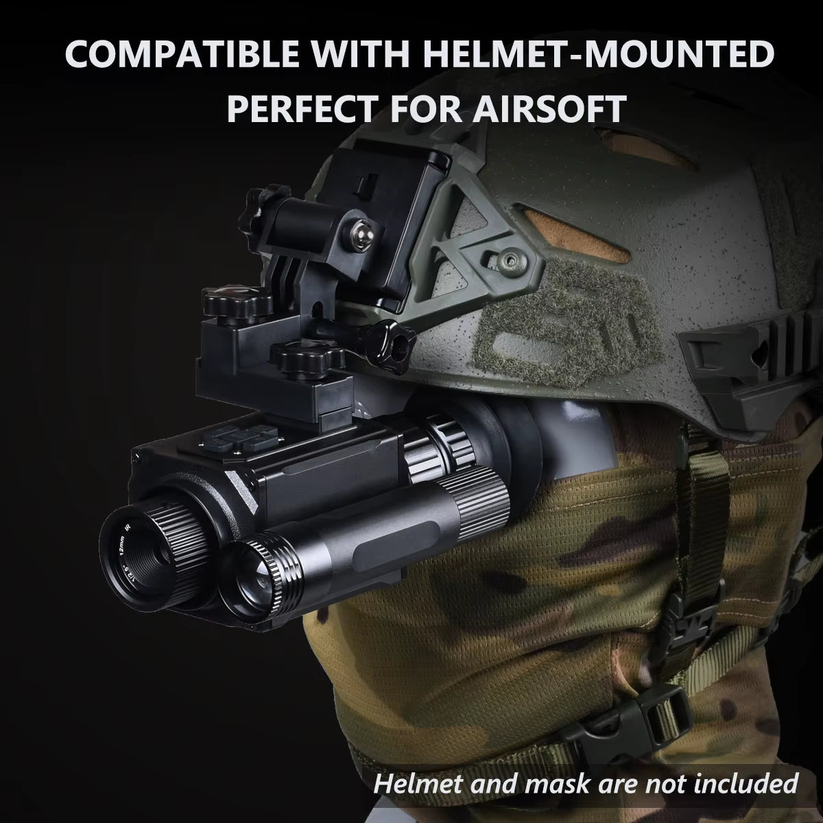 NK006 Night Vision Monocular with Head-Mounted and Helmet-Mounted Digital 5X Zoom Infrared Night Vision Goggles Hunting Camping