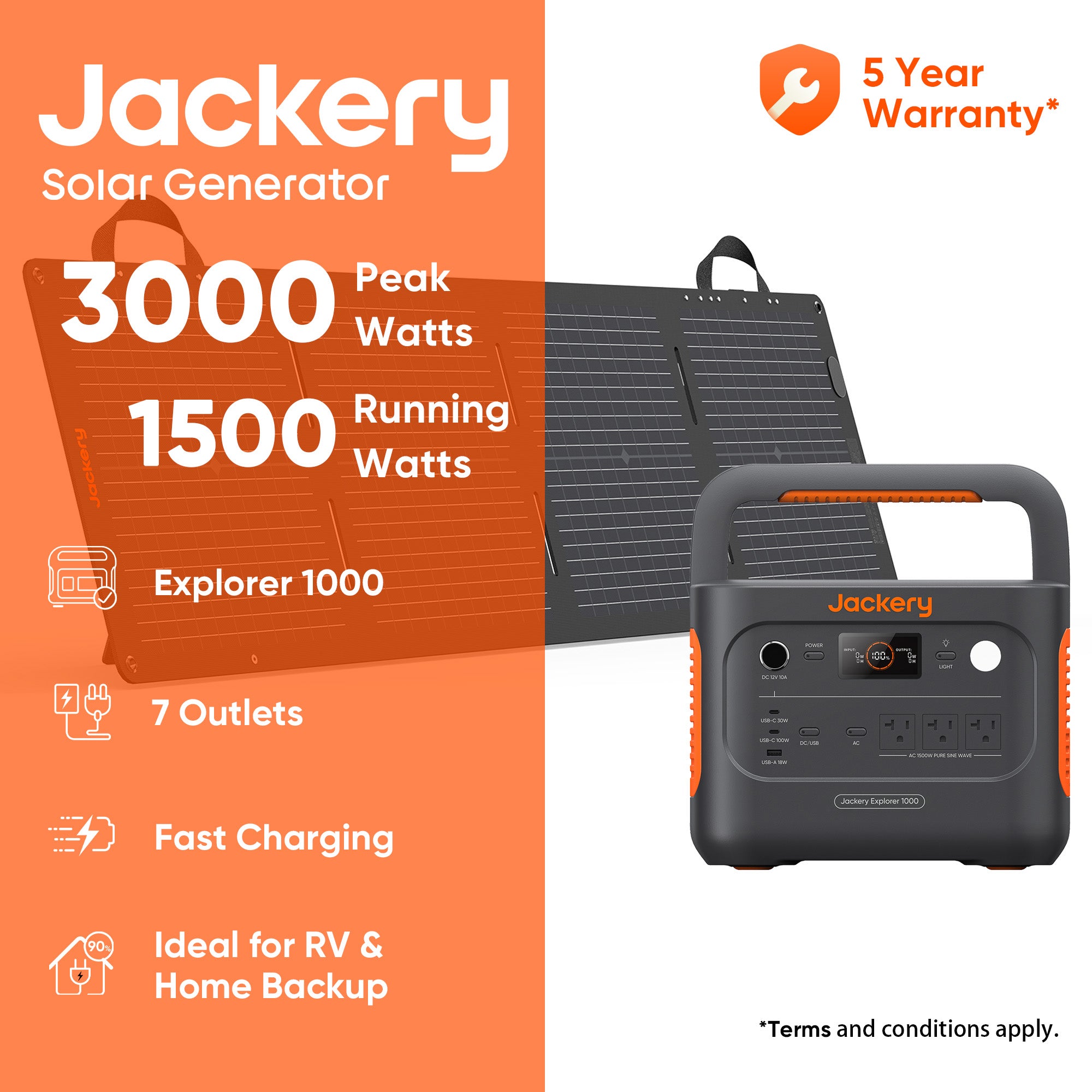 Jackery Solar Generator Explorer 1000V2