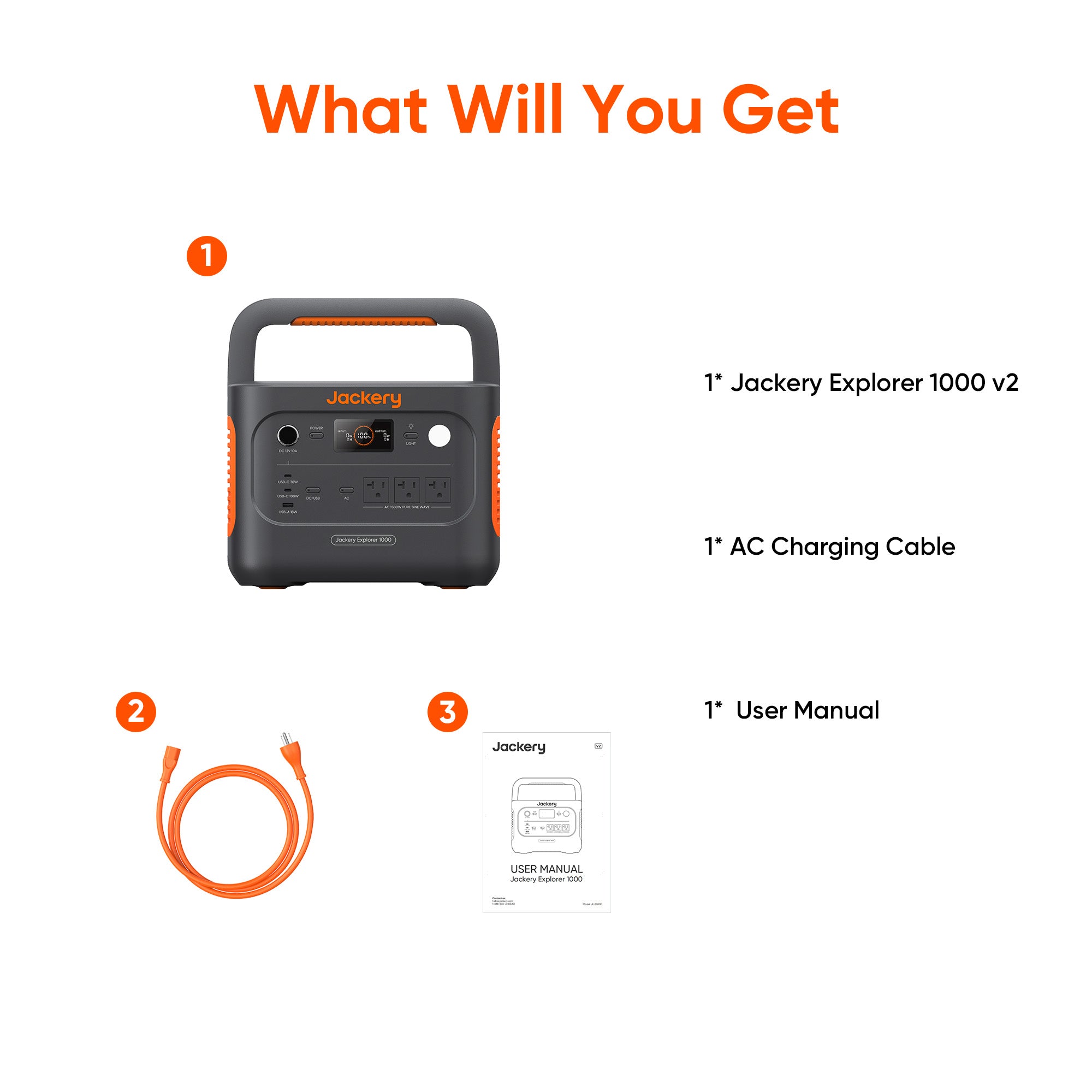 Jackery Solar Generator Explorer 1000V2