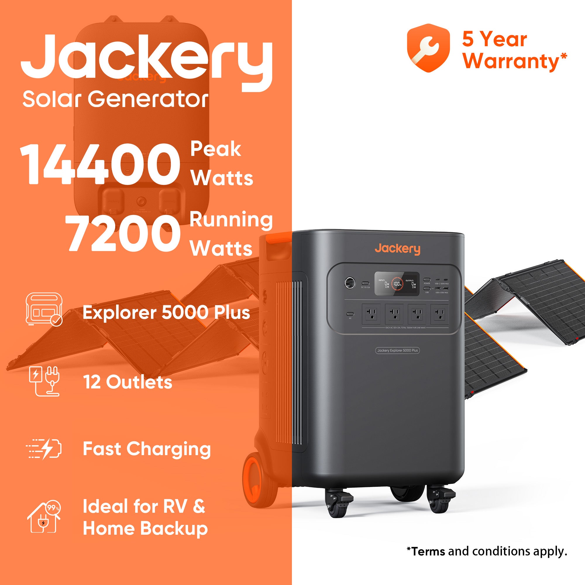 Jackery Solar Generator 5000 Plus