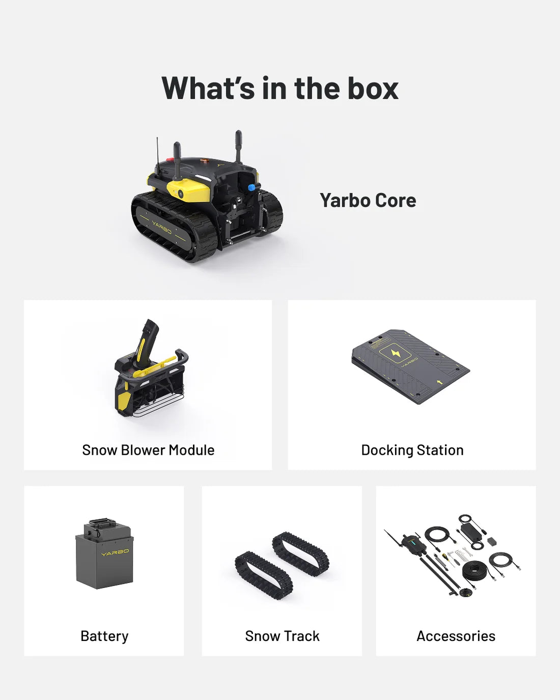 Yarbo Y40 Robotic Core with Snow Blower Module Gen 2