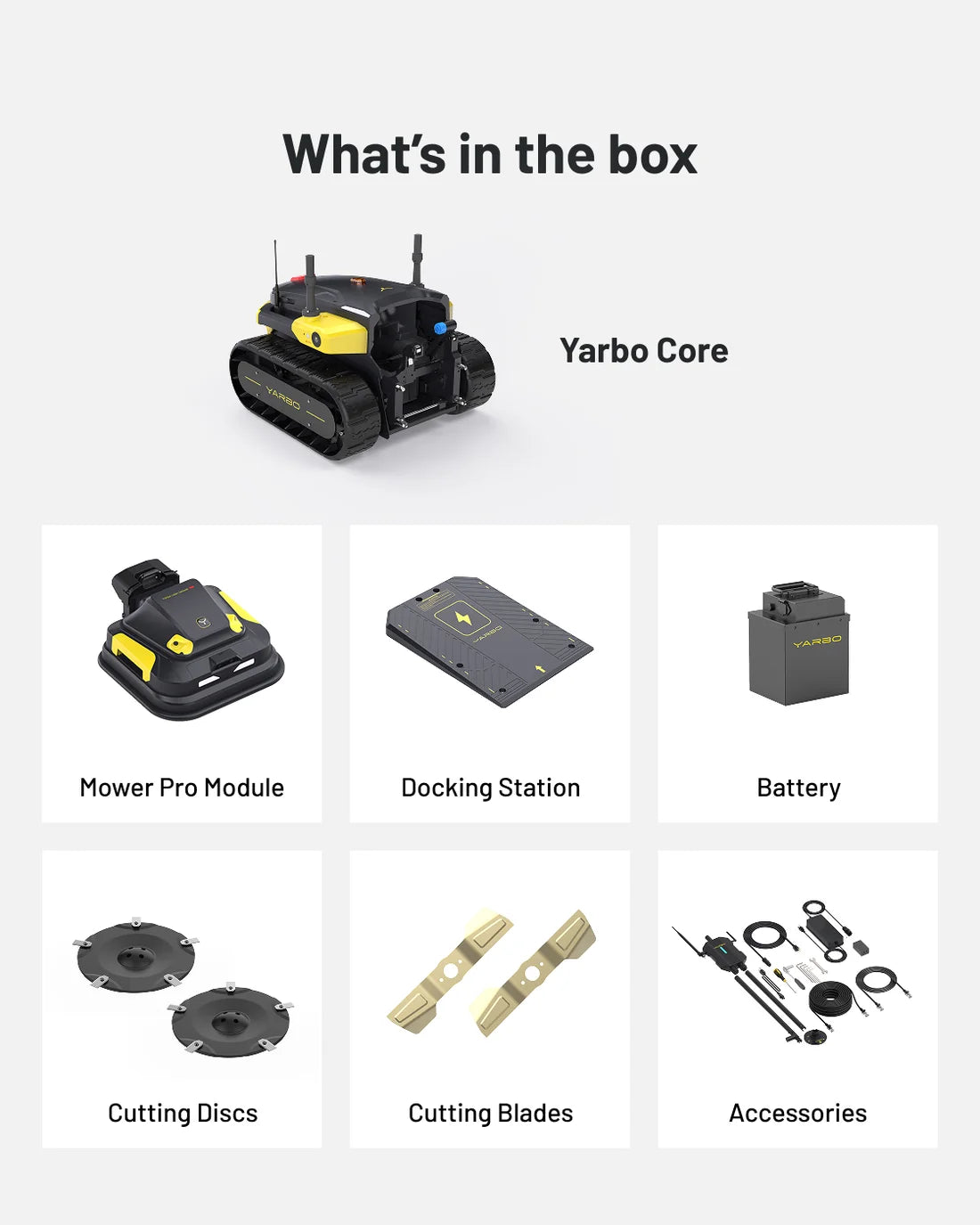 Yarbo Robotic Lawn Mower Pro Kit (Y40 Core + Mower Pro Module)