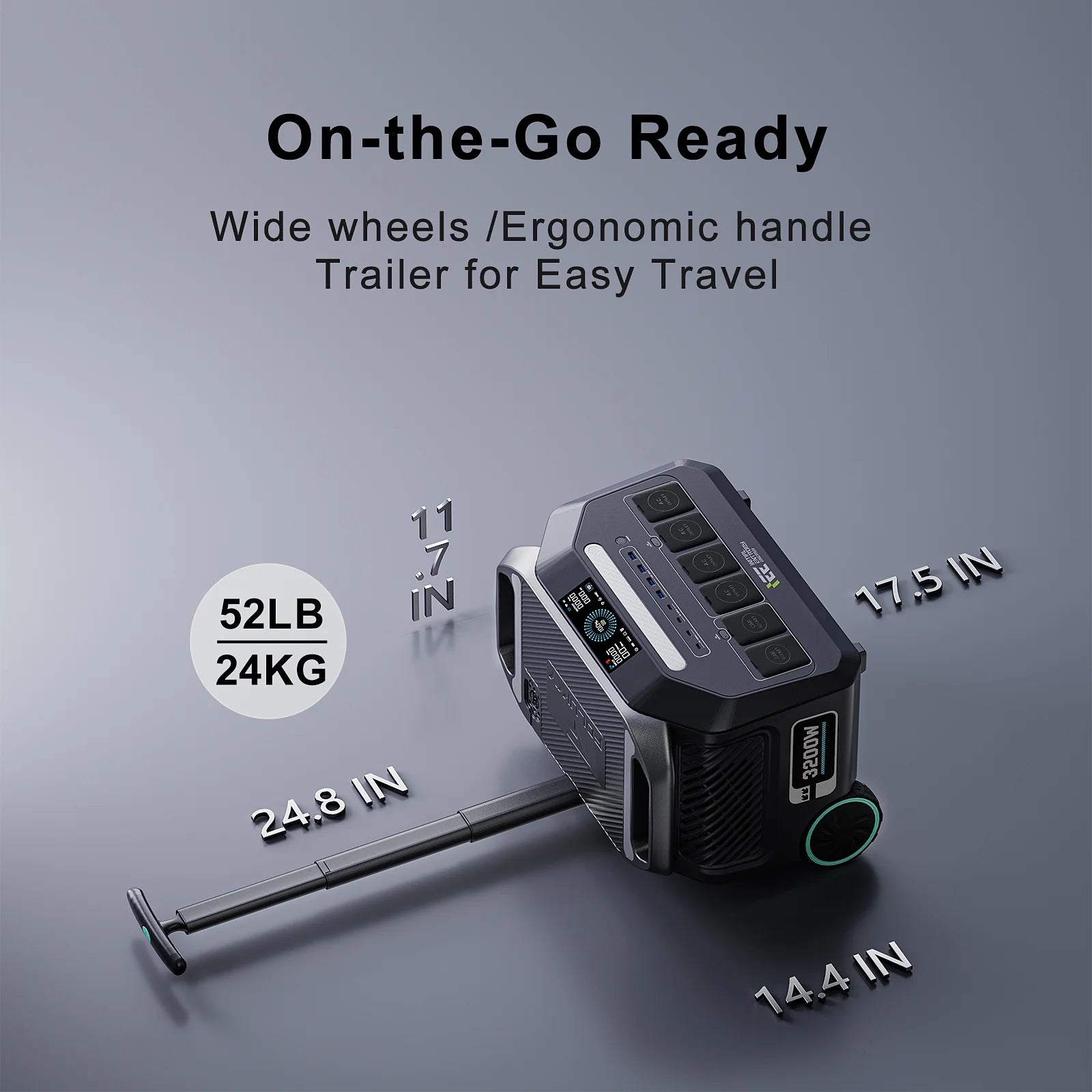 P3200 Power Portable Station with 3X200W Solar Panel,1 Hour Fast Charging, EPS,APP Control,Home and Outdoor Backup,Rv.Caming